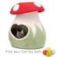 Whiskers Home Mushroom Felt Cat Cave 100% New Zealand Wool Whisker's Home