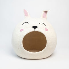 Wool Felt Bunny Cat Cave