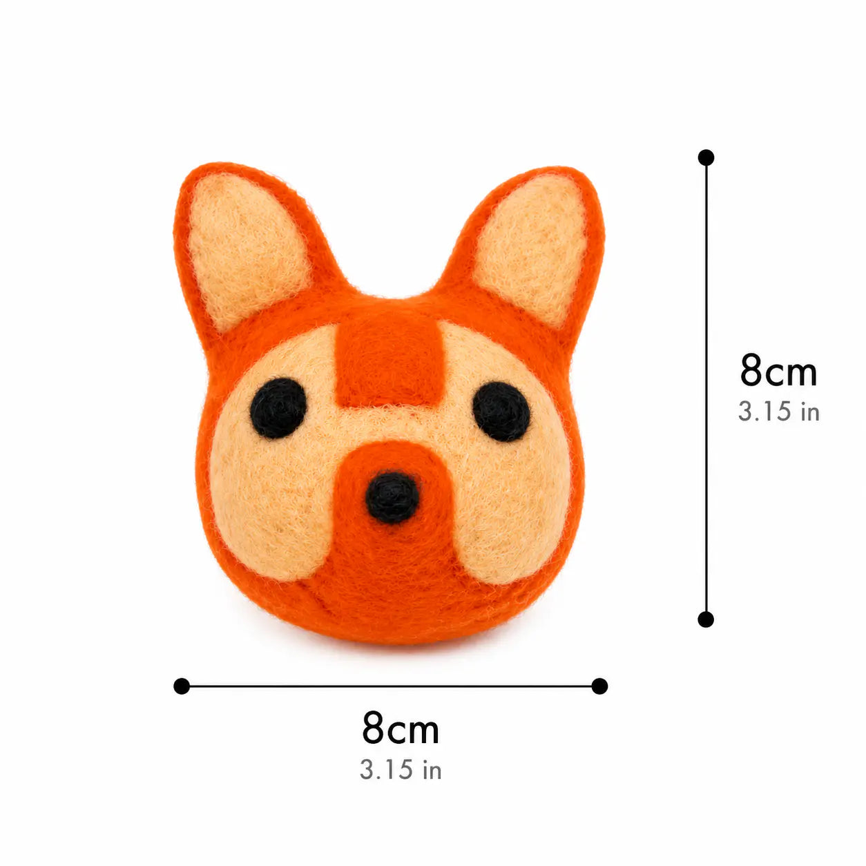 Handmade Felt Fox Fetch Toy
