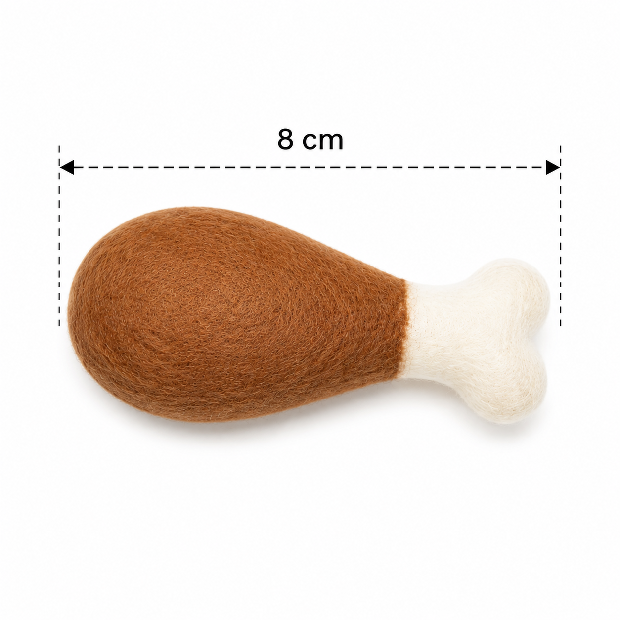 Handmade Wool Turkey Leg Chew Toy