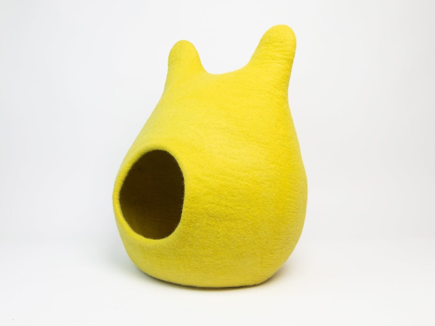 Bunny Ear Felt Cat Cave 100% New Zealand Wool handmade color floral blue gray green cream yellow bunny pet product comfy