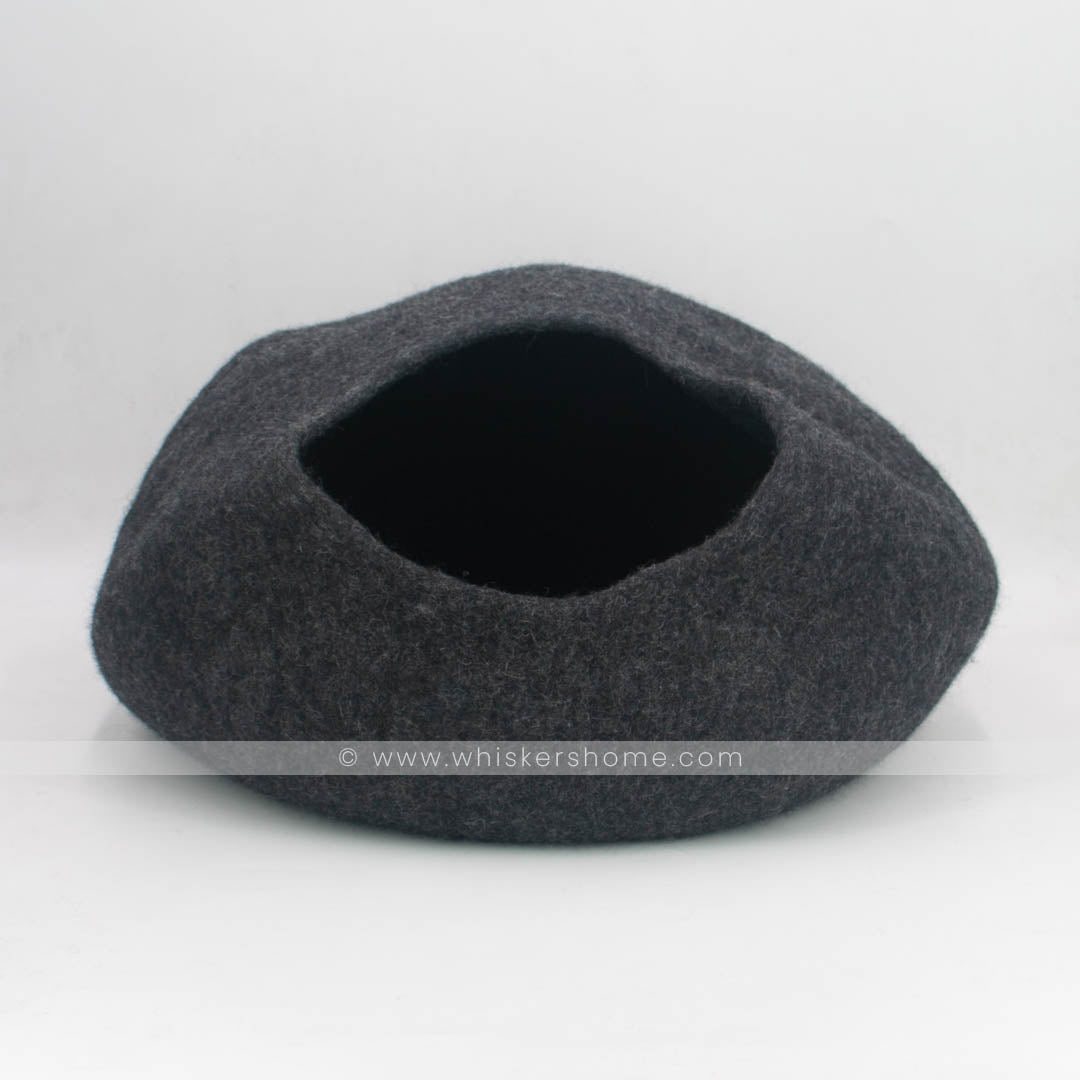 grey cat cave, cat house, felt cat cave, wool felted cat cave