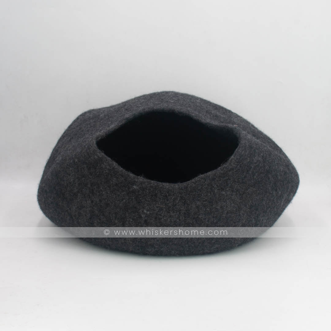 grey cat cave, cat house, felt cat cave, wool felted cat cave