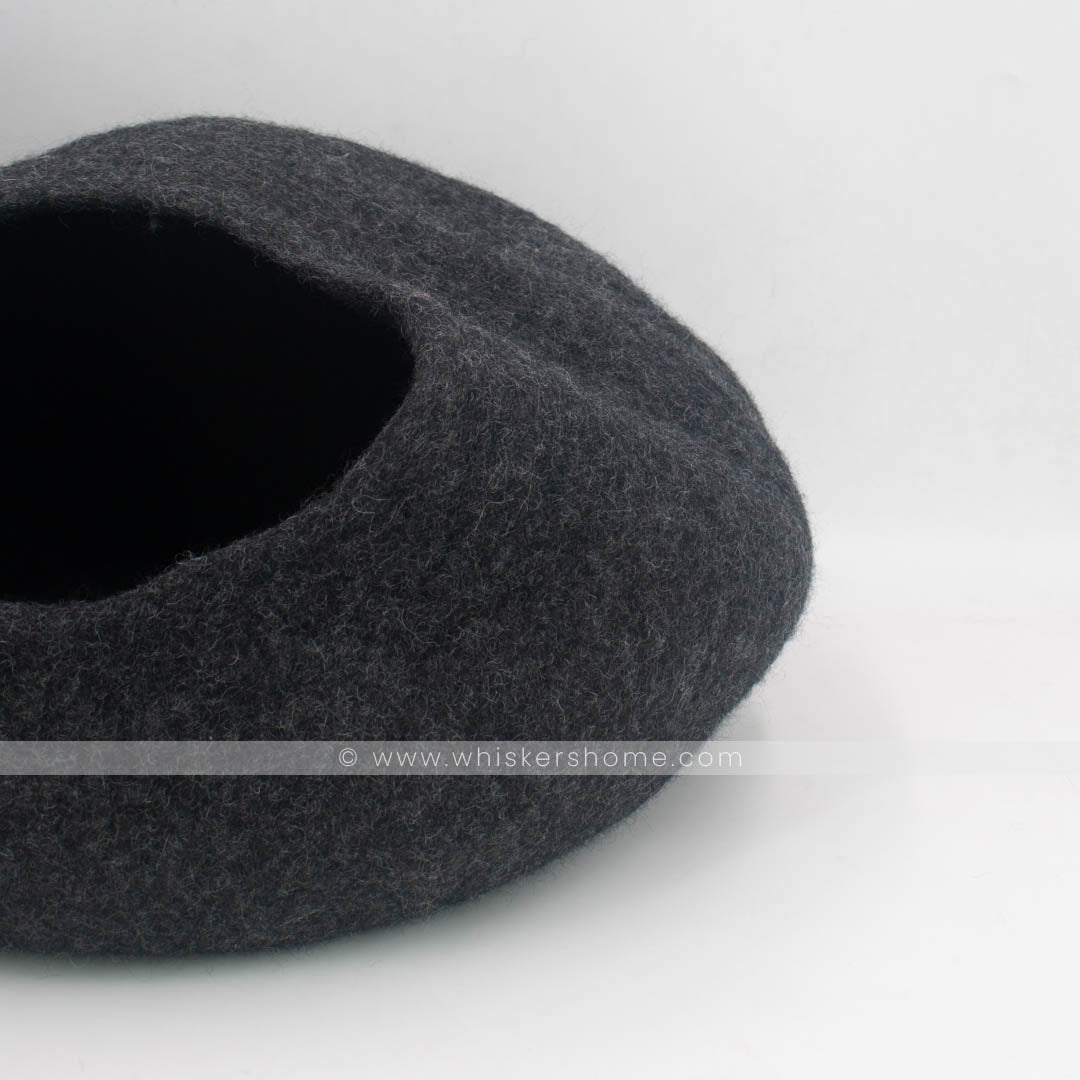 grey cat cave, cat house, felt cat cave, wool felted cat cave