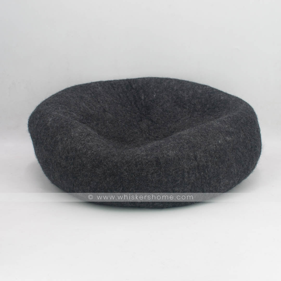 grey cat cave, cat house, felt cat cave, wool felted cat cave