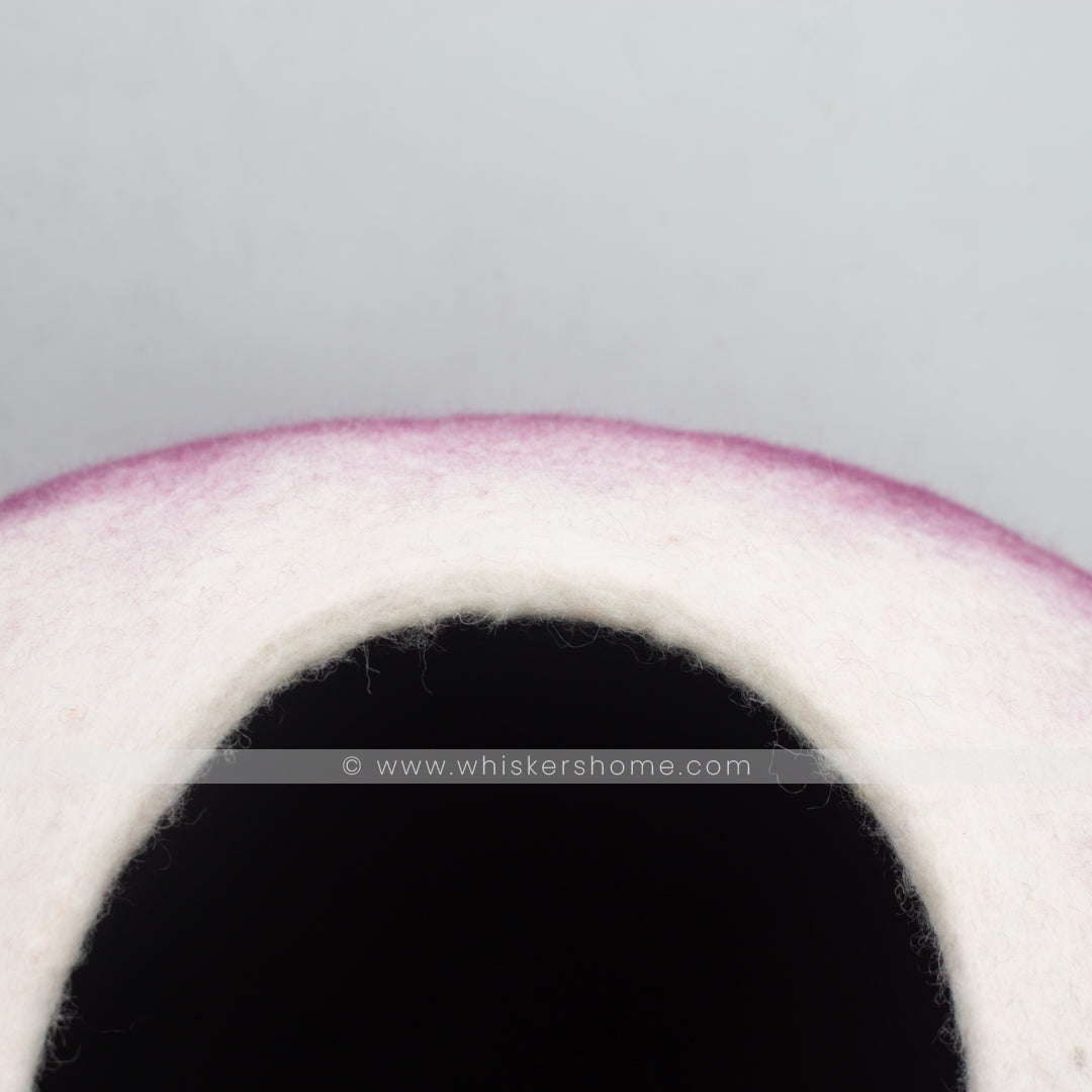 purple cat cave, white cat cave, cat bed, purple- white cat cave