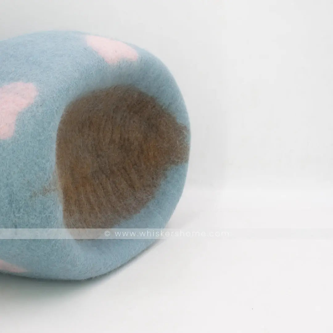 cup cat cave, blue heart cat cave, light blue cat cave 