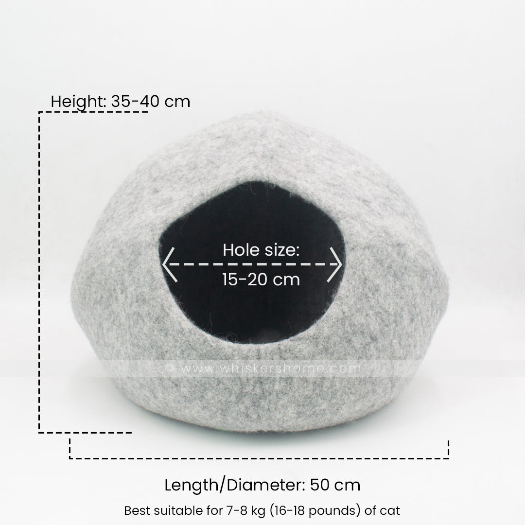 Light colored cat cave, cat house, wool cat cave 100% New Zealand Wool handmade color floral brown white black gray cream pet product comfy free shipping 